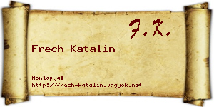 Frech Katalin névjegykártya